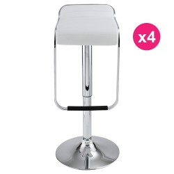 Lot de 4 Tabourets de Bar Blanc KosyForm