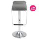 Lot de 2 Tabourets de Bar Gris KosyForm