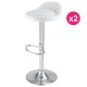 Lot de 2 Tabourets de Bar Blanc KosyForm