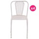 Lot de 4 Chaises en Métal Blanc KosyForm