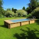 Piscine Urbaine Procopi en Bois 600 x 250 x H 133 Couverture Automatique avec Coffre Filtration et Chauffage