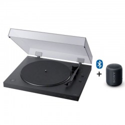 Platino de vinilo Bluetooth de Sony con altavoz de graves extra