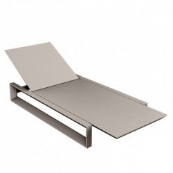 Lounger moldura longa cadeira Vondom taupe Matt