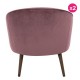 Lot de 2 Fauteuils en Velours Rose Intense et Piètement en Bois Sair KosyForm