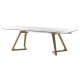 Expandable Glass and Wood Table 160-240 Tate KosyForm