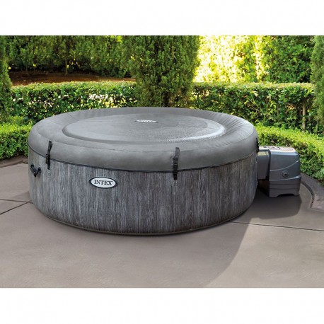 Spa Gonflable Intex Baltik Bulles Luxe Gris Cérusé 4 Places