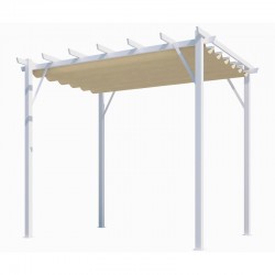 Pergola Alluminio Habrita Antracite 12m2 con tela tonalità