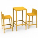 Definir mesa Spritz e 2 bancos Altura do assento Vondom 66cm amarelo