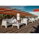 Lot de 4 Fauteuils Lounge Solid Vondom blanc