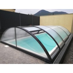 Pool Enclosure Telescopic Pool Enclosure 332x642x115 Trend3 Abrilios