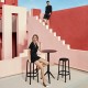 Lot de 4 tabourets hauts Brooklyn Vondom hauteur d'assise 66 noir