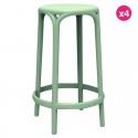 Set of 4 high stools Brooklyn Vondom seat height 66 pickle