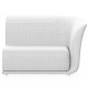 Canapé Sofa Vondom design Suave gauche en tissu déperlant blanc Snow 1041