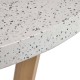 Table ronde Terrazzo blanc et bois d'acacia 120 KosyForm