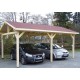 Houten Carport 28m2 met Habrita Dak