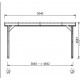 Cochera de madera sin techo 304x502 Delahaye 15 m2