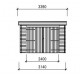 Holzgarage Habrita 21m2 Flachdach