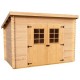 Garden shed Habrita Dalmat in solid wood 5.20 m2 with roof corrugated plates