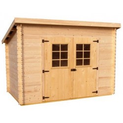 Habrita Garden Shed in solid wood 6,05m2 with roof corrugated plates