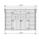 Garden shed Habrita Dalmat in solid wood 5.20 m2 with roof corrugated plates