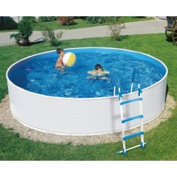 Piscina Azuro Round Graphite-bianco 360x120