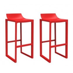 Lot de 2 Tabourets Hauts Wall Street Vondom Rouge