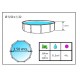 Round above ground pool TOI Prestigio Anthracite 460x132 with complete kit