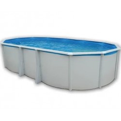 Piscina elevada TOI Ibiza Compact ovalada 640x366x132 con kit completo blanco