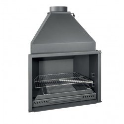 Stufa a legna Ferlux con forno Forno 60 in acciaio 16kW con vetro