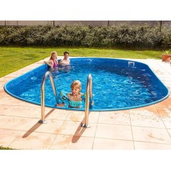 Piscina Ovalada Ibiza Azuro 11mx5m H150cm Enterrada con Filtro de Arena