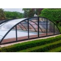 Mid-height pool enclosure Telescopic shelter Madeira 12.76x6m ready-to-install