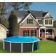 Above ground pool TOI Magnum round 460x132 Anthracite with safety ladder