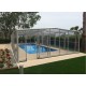 Mid-high pool enclosure Telescopic shelter Capri 6.44x4m without rail