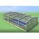 Mid-high pool enclosure Telescopic shelter Capri 6.44x4m without rail