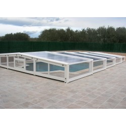 Copertura Piscina Pensilina Telescopica Bassa Capri 6.44x4m senza guida