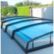 Low Pool Enclosure Telescopic Shelter Cyprus 8.37x4.50m without rail