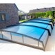 Low Pool Shelter Telescopic Shelter Cyprus 10.45x4.50m without rails