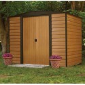 Habrita Metal Garden Shed 254x181xh201 Sliding Doors