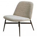 Set van 2 fauteuils Bala loop effect Wit Onderstel Zwart Metaal VeryForma