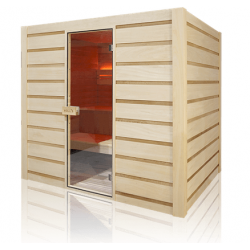 Holl's Eccolo Sauna de 6 plazas Pack completo estufa de 4,5kW y piedras incluidas