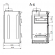 Barbacoa de horno de acero empotrable Ferlux Pratic 80 con puertas de cristal