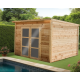 Poolhaus Holzunterstand 28mm Bahia Habrita 10m2