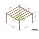 Freestanding solid wood pergola Madrid 4.20x4.20m 17m2