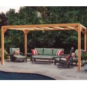 Freestanding pergola in raw wood Alicante 600x300cm 18m2