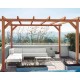 Pergola autoportée en bois Sitges 400x300cm 12m2