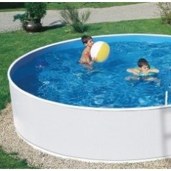 Azuro Piscina Ovale 5,5x3,7x1,2 Freestanding o Interrata Bianco