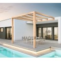 Pérgola adosada en madera en bruto Burgos 4x3m 12m2