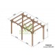 Pérgola independente de madeira Linares 5x3m 15m2