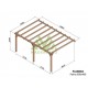 Palma Raw Wood Lean-To Pergola 6x4m 24m2