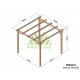 Freistehende Pergola aus Massivholz Madrid 3x3m 9m2